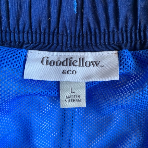 Goodfellow & Co Blue Print Swim Trunks Shorts - Picture 9 of 10